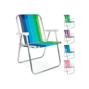 Cadeira de Praia Aluminio Alta Estampas Sortidas Mor