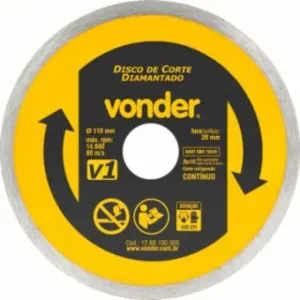 Disco Vonder Diamantado 110mm V1 Continuo     1268100000